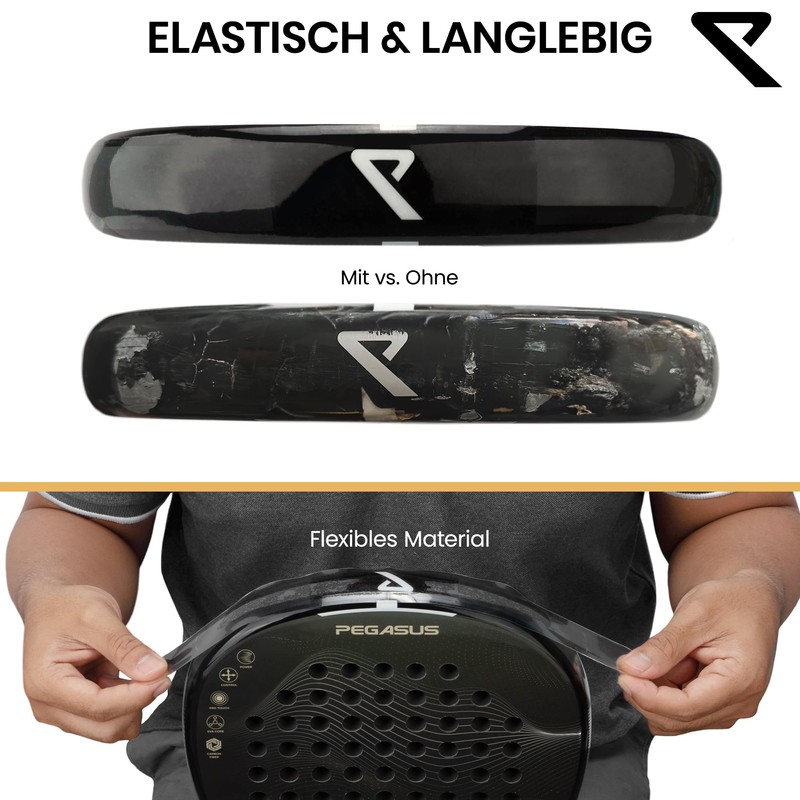 RYZE Transparent Padel Racket Protection - Smooth Surface - Padel