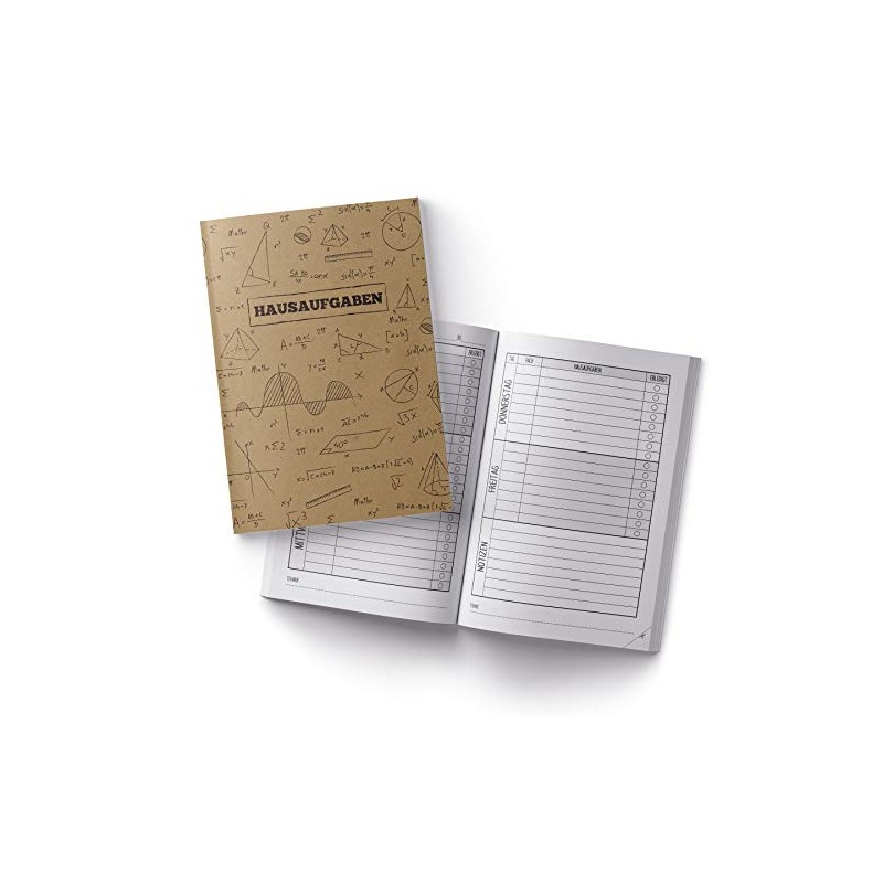 itenga Homework Book Formula Kraft Paper DIN A5 96 Pages