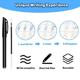 PEOCEFOY Magic Pens & Refills for Grooved Handwriting Workbooks,Disappearing Ink Pens for Handwriting Book,Magic Ink Pen for Grooved Handwriting Practice for Kids or Grooved Writing Books 3-5