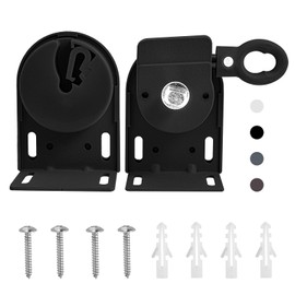 Xinhoonfei Sun Shade Parts Bungee kit and end Cap,Weather resistancr,for coolaroo Exterior Roller Shade,Roller Shades (1, Black)