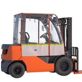 BENVOL Forklift Cover, All-Weather All-Season Use, Universal Type,EVA Transparent Material,600D Silver-Coated Oxford,Waterproof, Windproof, Rainproof and UV-Proof,Forklift Capacity Up to 6000 Lbs