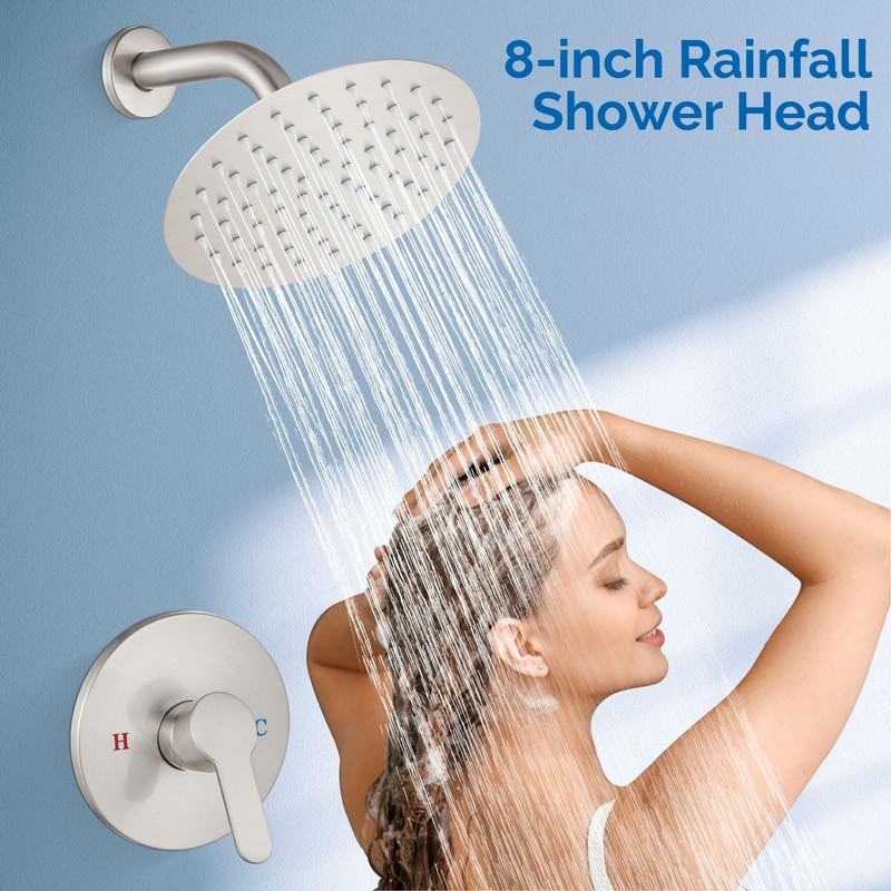 Airuida Single Function Shower Trim Kit Shower Faucet Set Wall