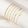 Aretas Women's Gold Bracelet, 6 Pieces Bracelets, 14K Gold-Plated, Bracelet