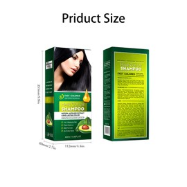 Black Hair Dye Shampoo,Black Hair Shampoo,3-In-1 Color Shampoos Gegen Graue Haare,Grauabdeckung & Pflege In Einem,Pflegendes Haarfarbe Shampoos FüR Trockenes Haar,Sham poo Gegen Graue Haare,400ml