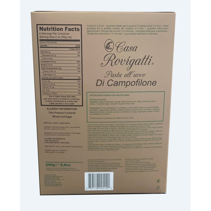 Fettuccine with Mushroom (Pack of 4) - Funghi Italian Pasta