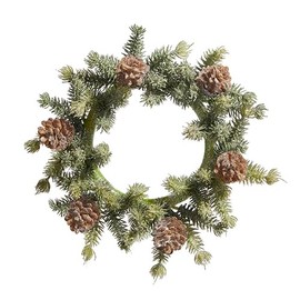 Raz Imports7 Iced Pine Mini Wreath-Candle Ring (4310318)