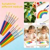 Icetop Large Paint Brushes, 20 Round Flat Toddler Paint Brushes