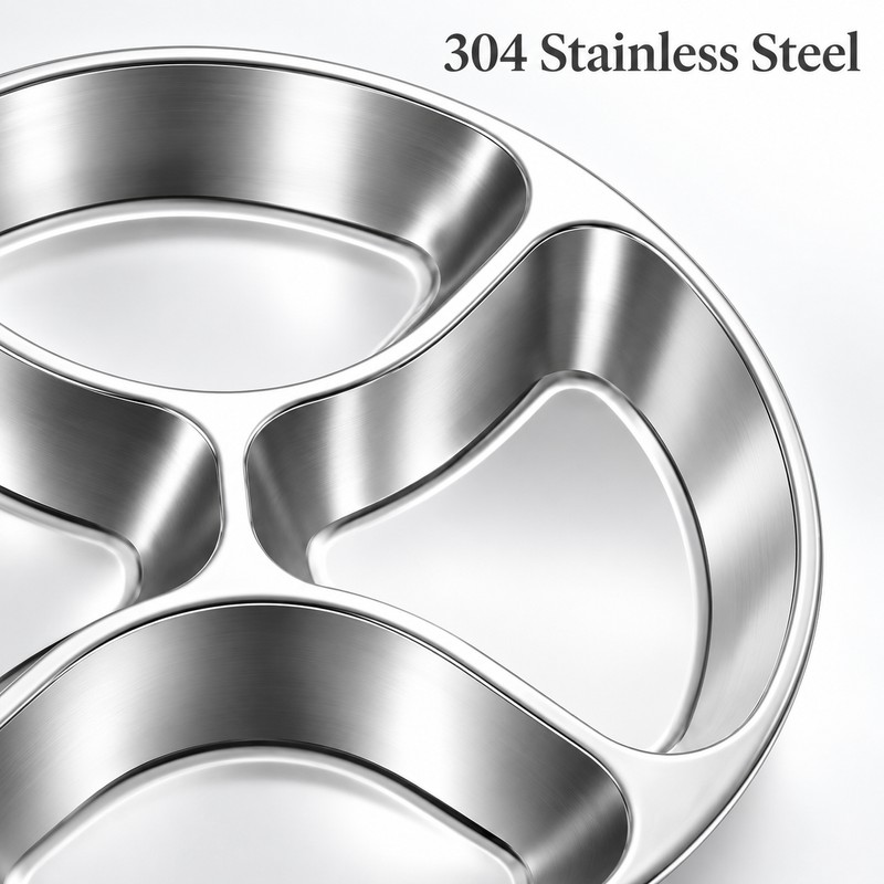 Stainless Steel Multi-Grid Plate Divider for Hot Pot & Food