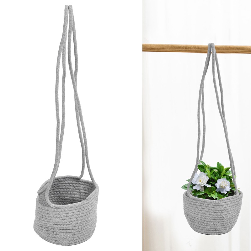 Hanging Basket Cotton Jute Rope Durable Hanging Planter Plant Holder