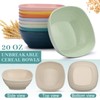 Gejoy 64 Pcs Unbreakable Cereal Reusable Wheat Straw Lightweight Bowls