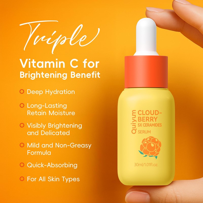 QUIUM Face Serum Skin Care Set, 3Pcs With Citrus, Watermelon,