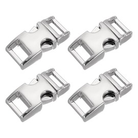 PATIKIL Metal Buckle, 4 Pack Quick Side Release Clips for Luggage Belt Strap Backpack Webbing(1" x 1.6", Silver)