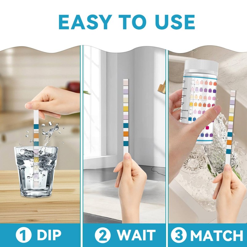 Heavy Metals Water Test Strips (8 Tests) - 100ct Home