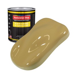 Restoration Shop - Buckskin Tan Acrylic Enamel Auto Paint - Gallon Paint Color Only - Professional Single Stage High Gloss Automotive, Car, Truck, Equipment Coating, 2.8 VOC