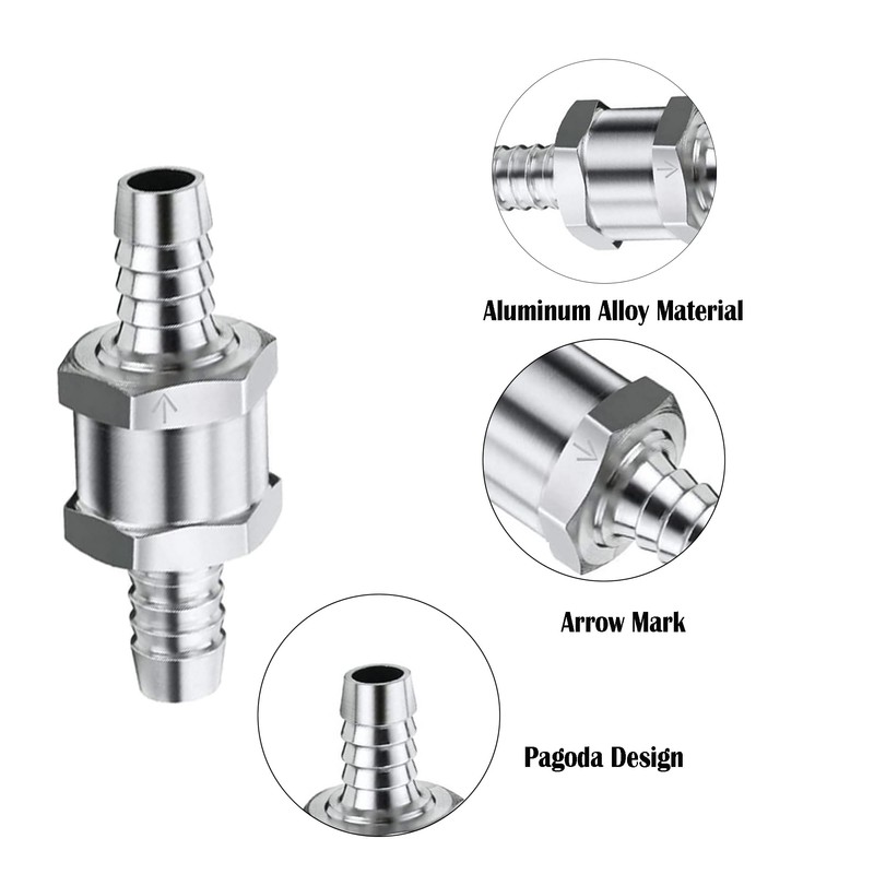 HISports Aluminium Fuel Check Valve for Car Carburettor Low Pressure