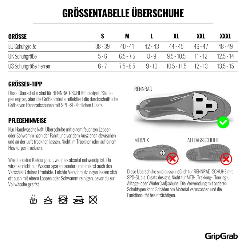 GripGrab Arctic Lined Winter Road Bike Overshoes Extremely Warm Waterproof