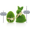 com-four® 2x decorative figure - Easter bunny and Easter egg