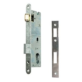 WBD – Roller Latch Lock – Mortice Lock with Roller and Bolt – Garden Gate Lock Galvanised – Riveted Front Door Lock – Weatherproof Door Lock Insert Universal Left / Right