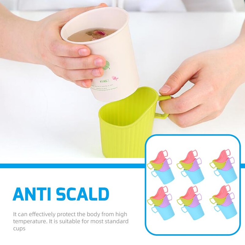 Disposable Paper Cup Holder: 24Pcs Coffee Sleeves Insulation Cup Reusable