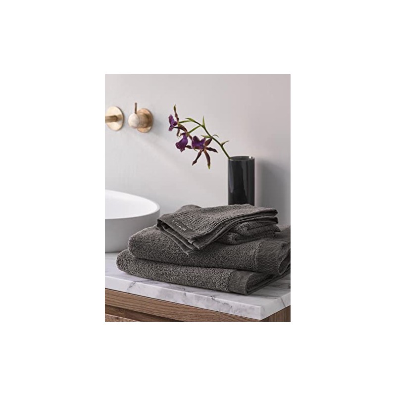 ESSENZA Connect Organic Lines Hand Towel Plain Terry Grey 50