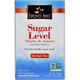 Bravo Tea Sugar Level Caffeine Free, 20 Tea Bags