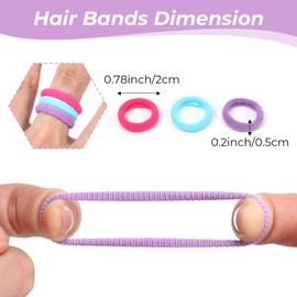 400Pcs Baby Hair Ties 2cm Multicolor Toddler Hair Ties Cotton Soft Seamless Hairbands Small Elastic Ponytail Holders Painfree Hairs Accessories for Little Girls Toddler Kids Teens Women