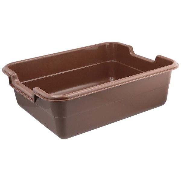 Shinki Synthetic Dragonfly Bath Box, Commercial Use, Kitchen Drainer, Tray, Antibacterial, Handle, 16.8 gal (48 L), Brown, Width 18.7 x Depth 14.8 x Height 5.9 inches (47.5 x 37.5 x 15 cm), Made in