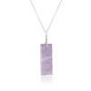 YASHEE Natural Ametrine Gemstone Pendant Necklace, Flat Bar Polished Stone,