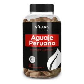Aguaje Peruano Vit & Skn Súper Premium 60 Cápsulas | Equilibrio Hormonal 1 Realce Femenino | Piel Radiante