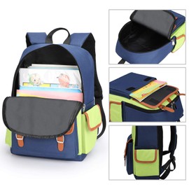weiatas Kids Backpack Children Bookbag Preschool Kindergarten Elementary School Bag for Girls Boys (Green-blue, Small)