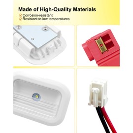 HUQUZN Refrigerator LED Light Module Assembly Fit for Whirlpool Kenmore Jenn-Air Maytag Replace W10695459 W10412708 W10279030 W10660728 W10843353 W11126053 W11205083, 3PCS