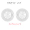 HDBUBALUS Flat Turn Signal Light Clear Lens Cover 3.25" Fit
