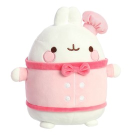 Aurora® Playful Molang Chef Molang Stuffed Animal - Endearing Charm Design - Pink 10 Inches