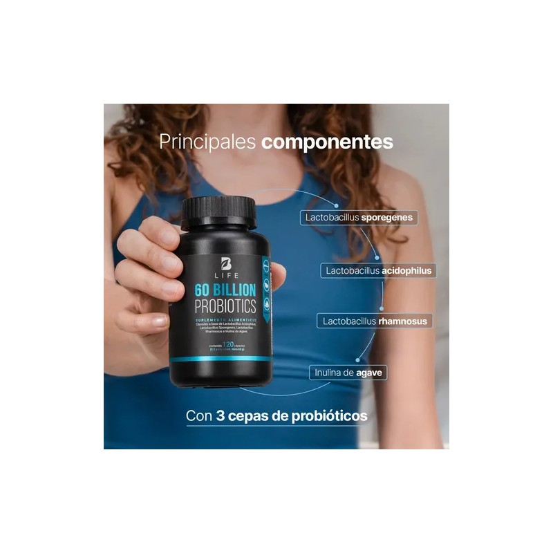 60 Billones De Probióticos/prebióticos 120 Cápulas B Life