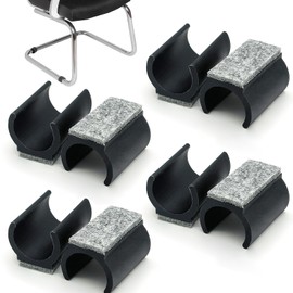 KAIYYA Pack of 8 Chair Gliders Cantilever Chair with Felt Furniture Gliders Diameter 24-25 mm Felt Gliders for Cantilever Clamp Shell Gliders for Swing Chairs Protect Floor and Reduce Noise