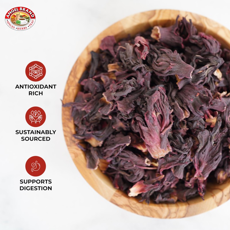 Angel Brand Dried Sorrel Hibiscus Flowers 4.5 oz Pouch Pack