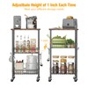 Rolling Kitchen Storage Cart, 3-Tier Storage Rack on Caster Wheels