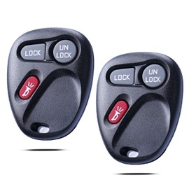 2 Key Fob Replacement Fits for Chevy Tahoe Silverado Suburban 1500 S10 / GMC Sierra Yukon Jimmy 1999 2000 2001 2002 Keyless Entry Remote Control KOBUT1BT 15732803 315MHz 3-Btn