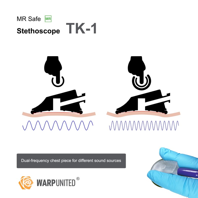TK-1 MR Safe Dual-Frequency Stethoscope Professional Mahogany Red