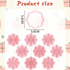 Orapink Christmas Cookie Cutter-Plastic Christmas Cookie Cutters and Stamps,9 Pieces Snowflake Cookie Cutters,Christmas Cookie Cutter Set -Cookie Cutters for Christmas.