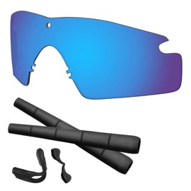 Predrox Blue Mirror Si Ballistic M Frame 2.0 Lenses & Rubber Kits Replacement for Oakley Sunglass Polarized