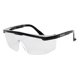Galeton 9230 Boxer Classic Safety Glasses with Adjustable Temples and Anti-Scratch Lenses, Black Frame/Clear