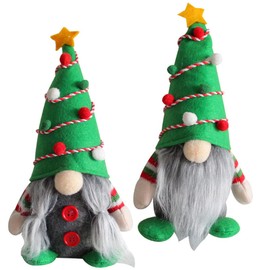 Christmas Gnomes Ornaments 2pcs Christmas Gonks Decorations Gnome Handmade Plush Santa Christmas Tree Decorations Holiday Xmas Decorations