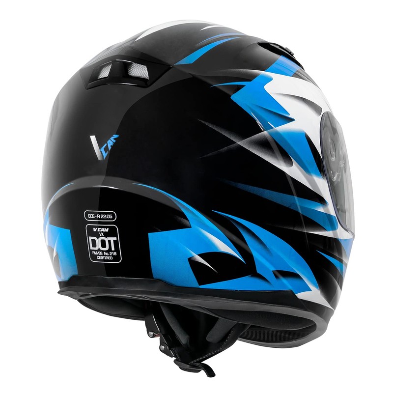 VCAN VX Lightweight Full Face Motorcycle Street Bike Helmet with