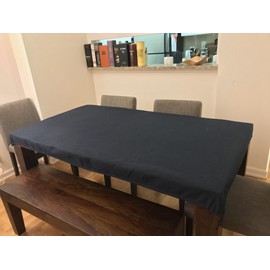 playezze Felt Poker Table Cover for Square Card or Rectangle Tables - Patio Table Cover (Navy, 70 * 50 inch Rectangle)
