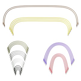ExcelValley - 30-Pack - Mono Modular Patch Cables TS 3.5mm 1/8 inch Eurorack Synthesizer [30B-Pack]