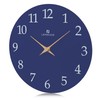 Lafocuse 12 Inch Silent Navy Blue Wall Clock Battery Operated,