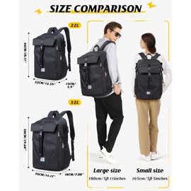 Large Black Helmet Backpack for Motorcycle Riders, Waterproof Large Capacity Backpack with Holder, Helmet Bag Storage Hiking Cycling Motorcycle Backpacks for Men