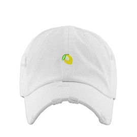 Lemon Vintage Baseball Cap Embroidered Cotton Adjustable Distressed Dad Hat