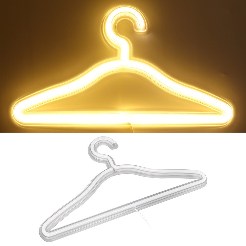 Coat Hanger LED Neon Sign Decorative Wall Hanging Sign for